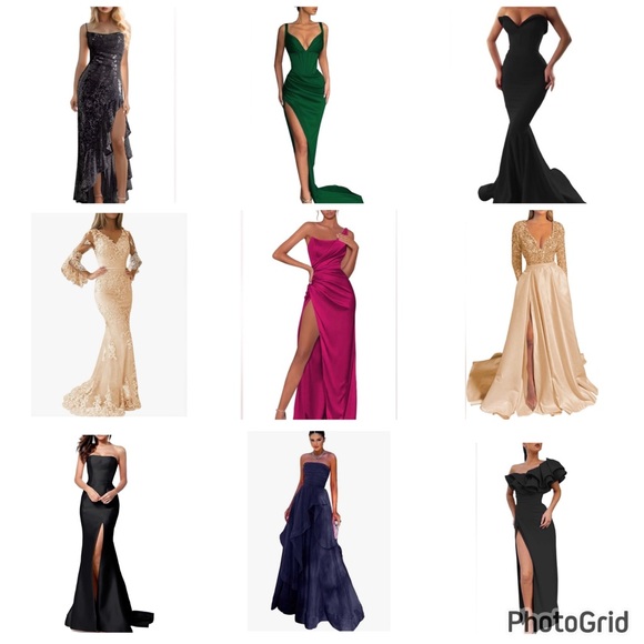 Elegant Gray Velvet Evening Gown - Picture 6 of 9